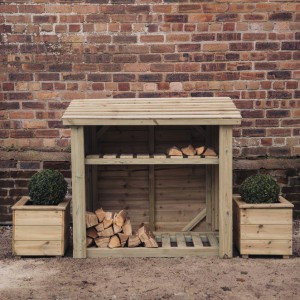 Heavy Duty 4x 4 Log Store with Kindling Shelf